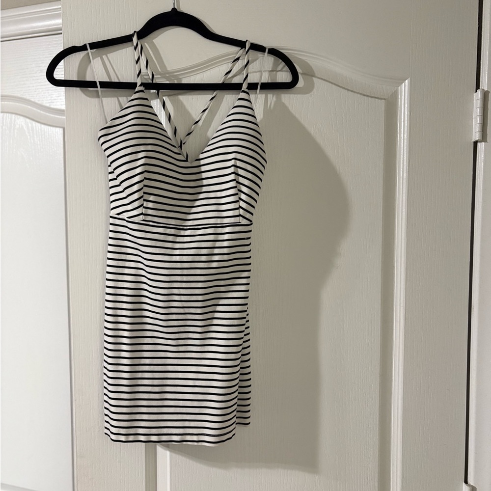 Black and White Striped Dress